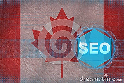 Canada seo (search engine optimization). SEO concept. Stock Photo