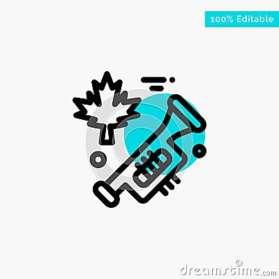Canada, Speaker, Laud turquoise highlight circle point Vector icon Vector Illustration