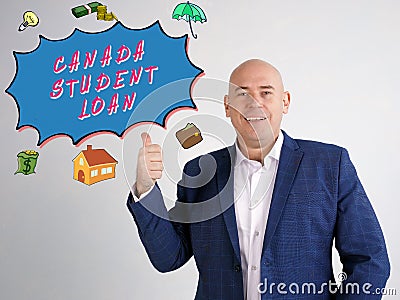 CANADA STUDENT LOAN inscription on the side Stock Photo
