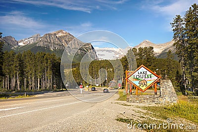 Canada Travel Route, Banff NP, Lake Louise Stock Photo