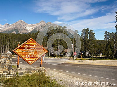 Canada Travel Route, Banff NP, Lake Louise Stock Photo