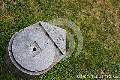 Canada USA boundary marker Stock Photo