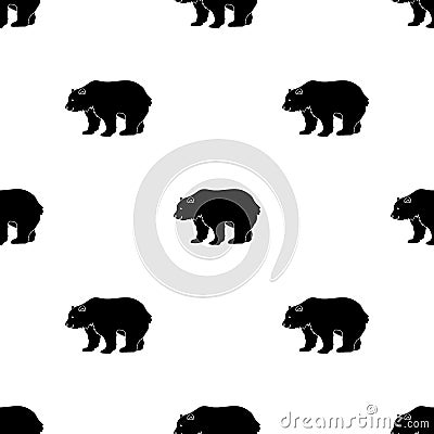 Canadian brown bear. Canada single icon in black style vector symbol stock illustration web. Vector Illustration