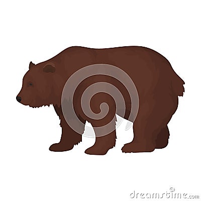 Canadian brown bear. Canada single icon in cartoon style rater,bitmap symbol stock illustration web. Cartoon Illustration