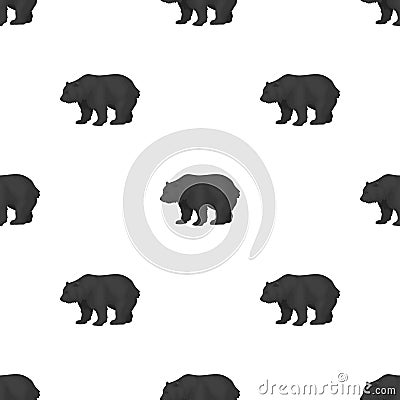 Canadian brown bear. Canada single icon in monochrome style vector symbol stock illustration web. Vector Illustration