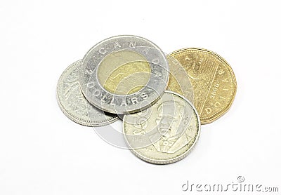 Canadian Coins Editorial Stock Photo