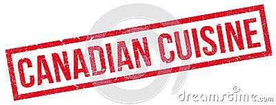 Canadian Cuisine rubber stamp Vector Illustration