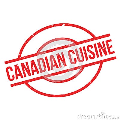 Canadian Cuisine rubber stamp Vector Illustration