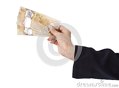 Canadian dollar banknotes Stock Photo