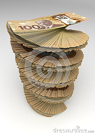 Canadian Dollar Tower Stock Photo