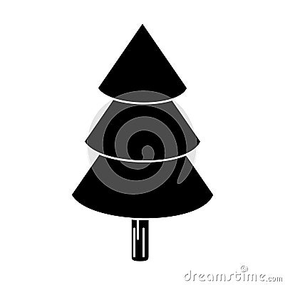 Canadian evergreen tree pine pictogram Vector Illustration