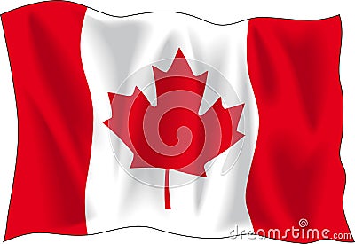 Canadian flag Vector Illustration