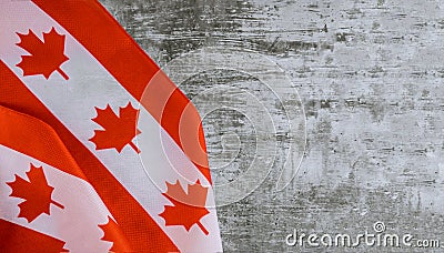 Canadian flag with word August Civic Holiday Long Weekend Stock Photo