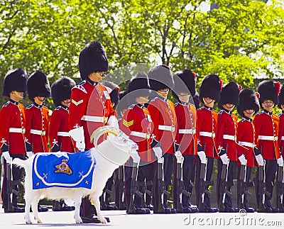 Canadian Guards at Quebec Citadel Editorial Stock Photo