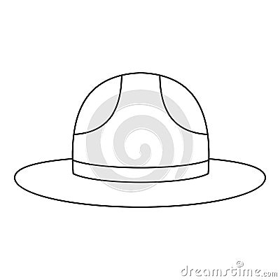 Canadian hat mounted policeman icon, outline style Vector Illustration