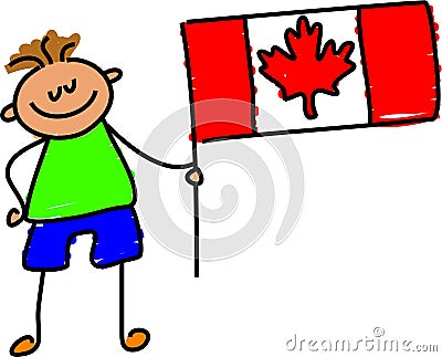 Canadian kid Stock Photo