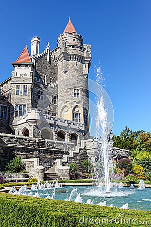 Canadian Landmark: Castle in Toronto Stock Photo
