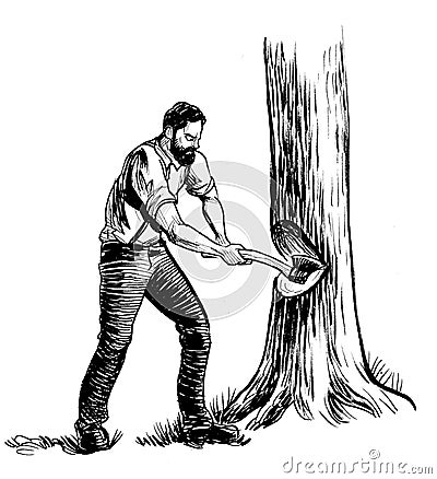 Canadian lumberjack Stock Photo