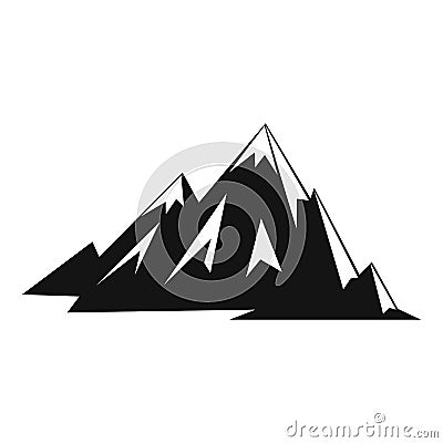 Canadian mountains icon, simple style Vector Illustration