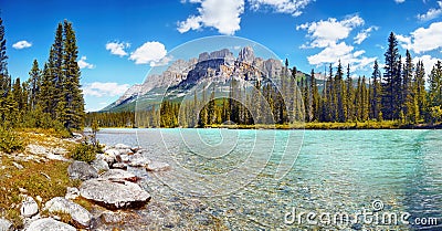 Canadian Mountains, Scenic Landscape, Canada, Banff Stock Photo