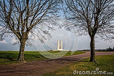 The Canadian National Vimy Memorial near Arras, France Editorial Stock Photo