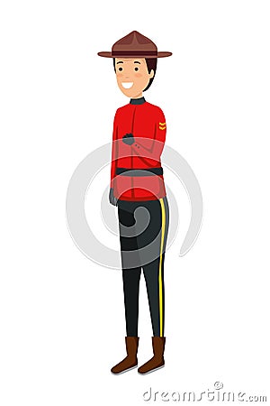 canadian officer ranger avatar character Cartoon Illustration