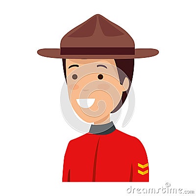 canadian officer ranger avatar character Cartoon Illustration