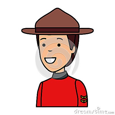 canadian officer ranger avatar character Cartoon Illustration