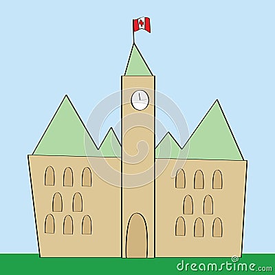 Canadian parliament Vector Illustration
