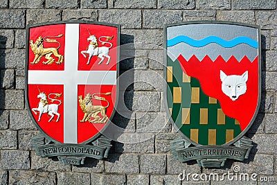 Canadian provincial coats of arms Editorial Stock Photo