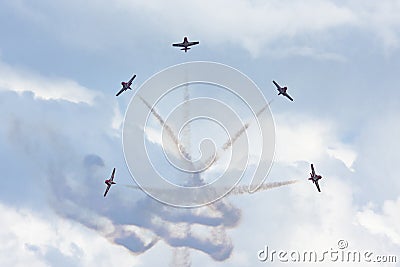 Canadian Snowbirds aerobatic team Editorial Stock Photo