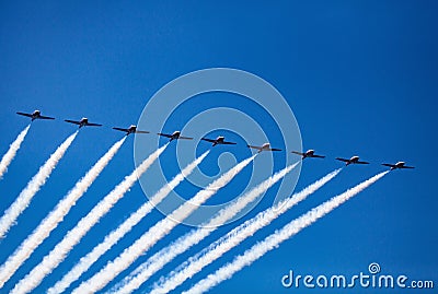 Canadian Snowbirds at Great Pacific Airshow Editorial Stock Photo