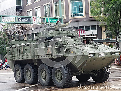 Canadian Soldier In Tank In Parade In Edmonton Alberta Editorial Stock Photo