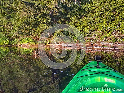 Canadian Wilderness Scene As Seen From A Kayak Stock Photo