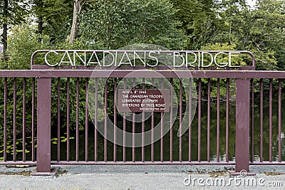 Canadians bridge in Dutch city Zutphe Editorial Stock Photo