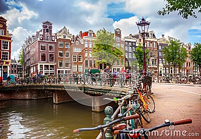 Canal in Amsterdam Stock Photo