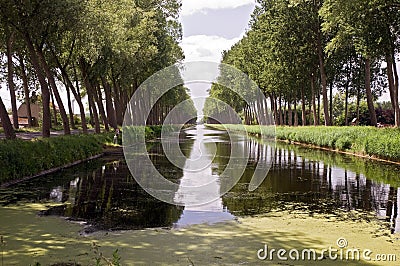Canal, Belgium Stock Photo