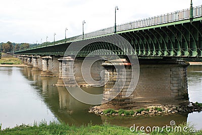 A canal bridge was built over the Loire near Briare (France) Stock Photo