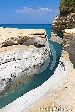 Canal d'amour at Corfu island, Greece Stock Photo