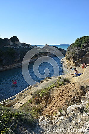 Canal d`amour, Sidari, Corfu Editorial Stock Photo