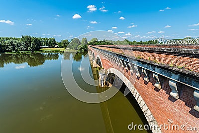 Canal de Garonne in Moissac, France Stock Photo