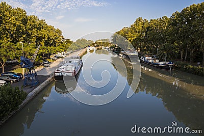 Canal du Midi, Beziers, France Stock Photo