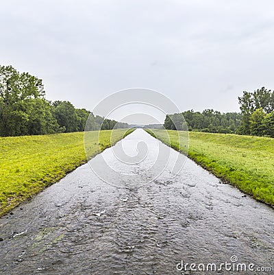 Canal in the Elsass Stock Photo