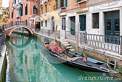 Gondolas is landmarks of Venice, Italy Stock Photo