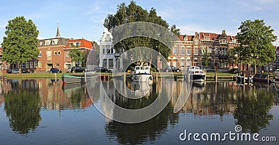 Canal in Gouda, Netherlands Stock Photo