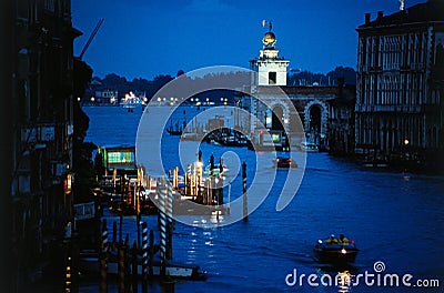 Canal Grande at dusk, Venice Stock Photo