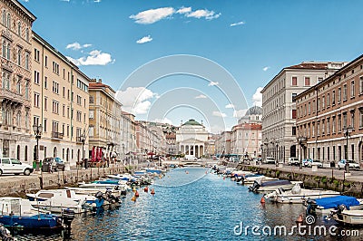 Canal Grande in Trieste Stock Photo