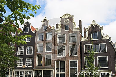 Canal houses in amsterdam Stock Photo