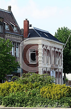 Canal The Overdiep in Veendam Editorial Stock Photo