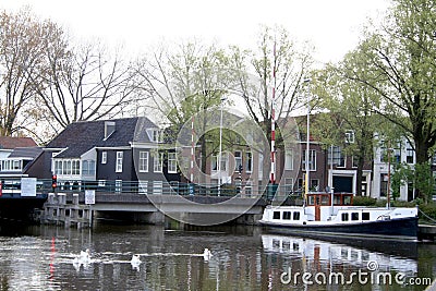 Canal in purmerend Editorial Stock Photo